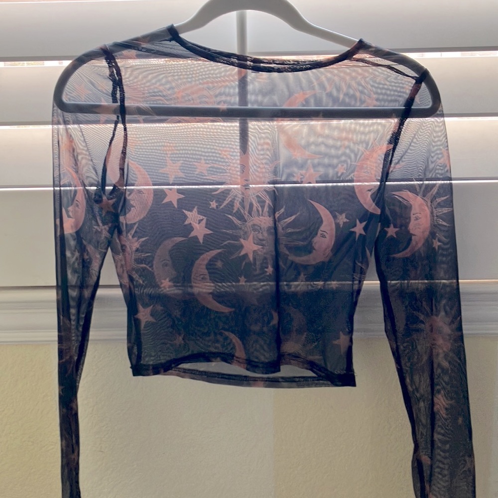 Whimsical mesh top